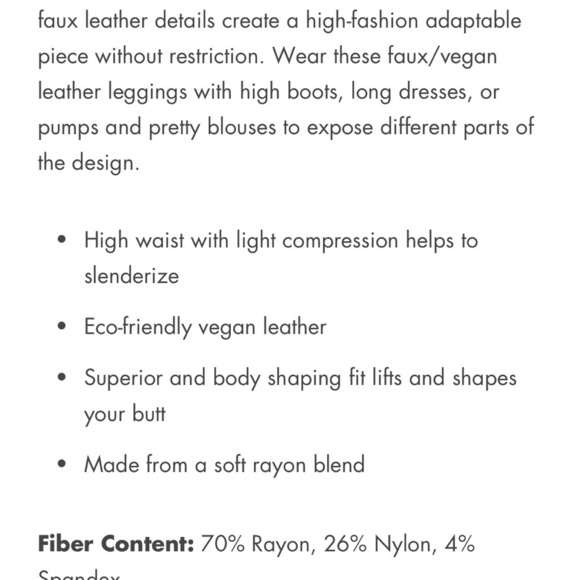 MeMoí SEXY MOTO PLEATHER ACCENT SHAPING LEGGING SZ S/M - Picture 10 of 10